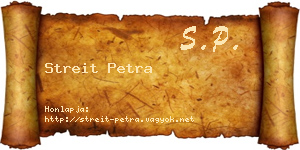 Streit Petra névjegykártya